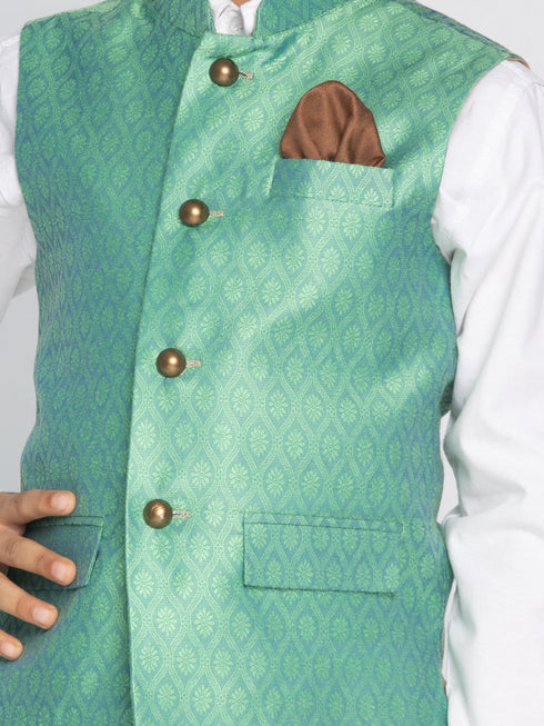 Boy's Green Nehru Jacket