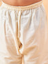Boy's Cream Mirror Work Jacket And Solid Kurta Pyjama Set With Ethnic Dupatta