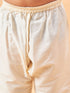 Boy's Cream Mirror Work Jacket And Pleated Kurta Pyjama Set