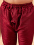 Boy's Yellow Ethnic Printed Jacket With Maroon Kurta And Pyjama Set