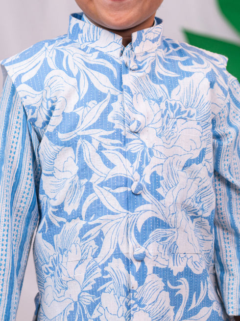 Boy's' Blue Nehru Jacket