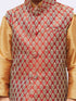 Boys' Maroon Silk Blend Nehru Jackets