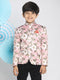 Floral Printed Pink Bandhgala Prince Coat Jodhpuri