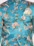 Boy's Turquoise Blue Printed Bandhgala Blazer