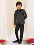 Boy's Black Sequined Jodhpuri