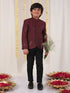 Boy's Maroon Sequined Jodhpuri