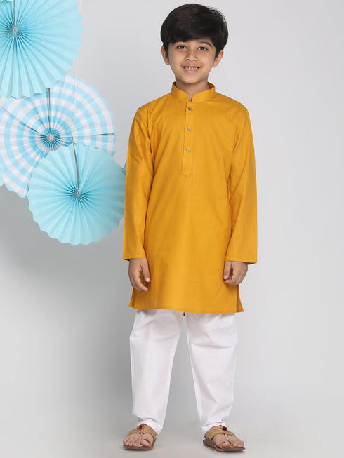 Boy's Mustard Kurta