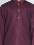 Boy's Purple Kurta And Dhoti Set