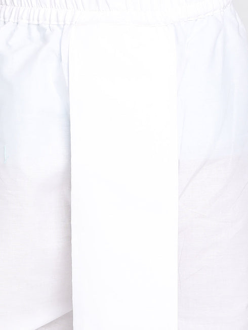 Boy's' White Kurta And Dhoti Set