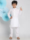 Boys' White Kurta Pyjama Set