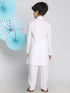 Boys White Kurta Pyjama Set