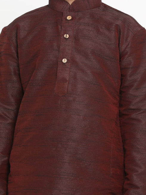 Boys Silk Blend Kurta and Pyjama Set