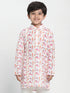 Boy's Multi-Coloured Printed Embellished Kurta