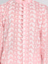 Boys Pink And White Kurta Pyjama Set