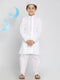 VASTRAMAY Boys White Kurta Pyjama Set