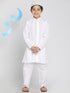 VASTRAMAY Boys White Kurta Pyjama Set