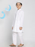 VASTRAMAY Boys White Kurta Pyjama Set