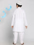 VASTRAMAY Boys White Kurta Pyjama Set