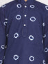 Boy's' Blue And White Kurta Pyjama Set