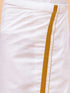 Boy's' Maroon And White Kurta With Mundu Set