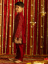 Boy's' Maroon Sequin With Zari Worked Georgette Kurta Pyjama Set