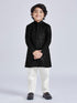 Boy's' Black Kurta And Pyjama Set