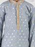 Boy's Aqua Silk Kurta Pyjama Set