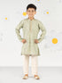 Boy's Mint Green Silk Kurta Pyjama Set