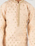 Boy's Peach Silk Kurta Pyjama Set