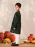 Boy's' Bottle Green Kurta Pyjama Set