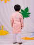 Boy's' Pink And White Kurta Pyjama Set