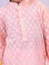 Boy's' Pink And White Kurta Pyjama Set