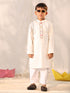 Boy's' Cream Holi Special Kurta Pyjama Set