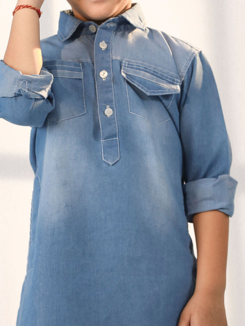 Boy's' Blue Kurta