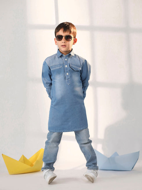 Boy's' Blue Kurta