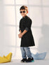 Boy's' Black Denim Kurta