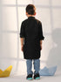 Boy's' Black Denim Kurta