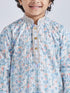 Boy's' Aqua Kurta And Pyjama Set