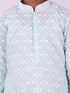 Boy's' Green And White Kurta And Pyjama Set
