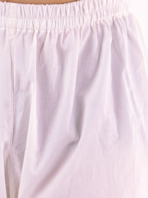 Boy's' Yellow Chikankari Worked Cotton Kurta Pyjama Set