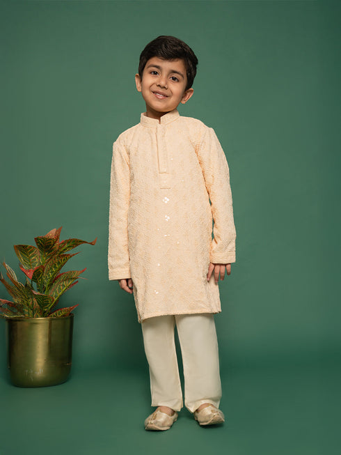 Boy's Kurta And Pyjama Set