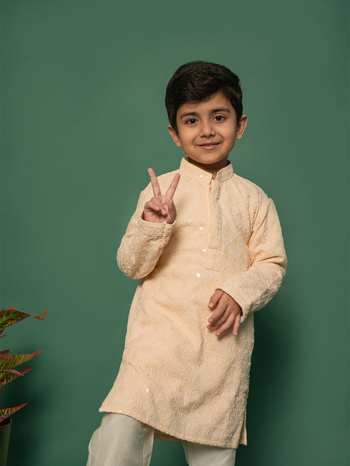 Boy's Kurta And Pyjama Set