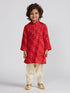 Boy's' Red Kurta And Patiala Set
