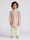 Boy's' Peach Kurta And Patiala Set