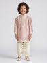 Boy's' Peach Kurta And Patiala Set