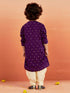Boy's' Purple And Gold Kurta And Dhoti Set