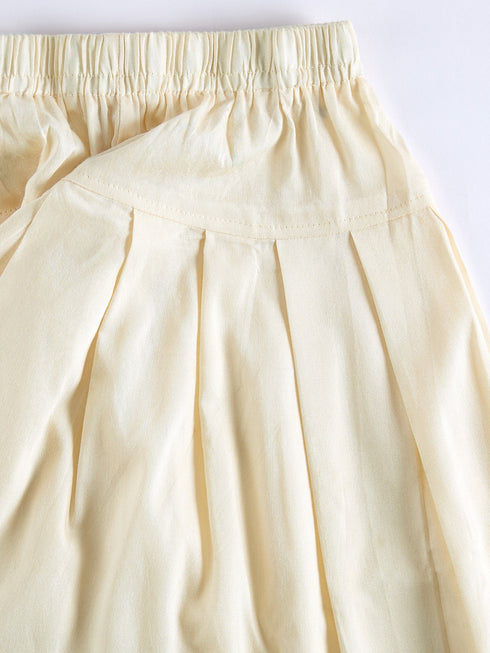 Boy's Turquoise Kurta Set With Cream Patiala