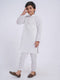 Boy's' White Kurta And Pyjama Set