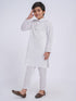 Boy's' White Kurta And Pyjama Set