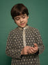 Boy's' Black Kurta And Pyjama Set